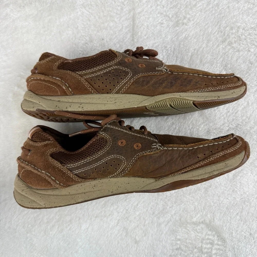 Clarks Armada English Oxford Mens 9.5 Brown Leather Boat‎ Shoes Rugged Dadcore